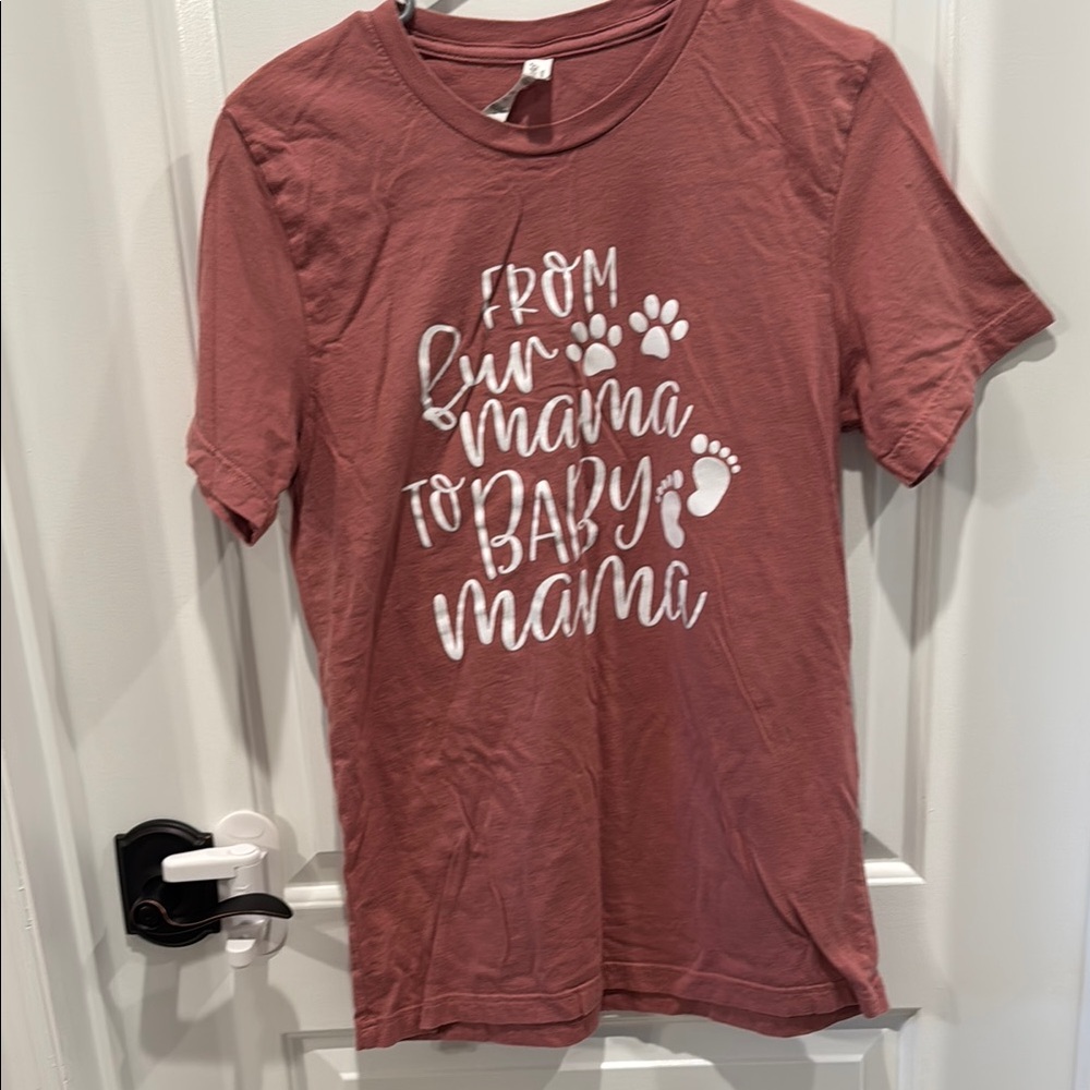 Bella Canvas Mauve and White Short Sleeve Graphic Tee